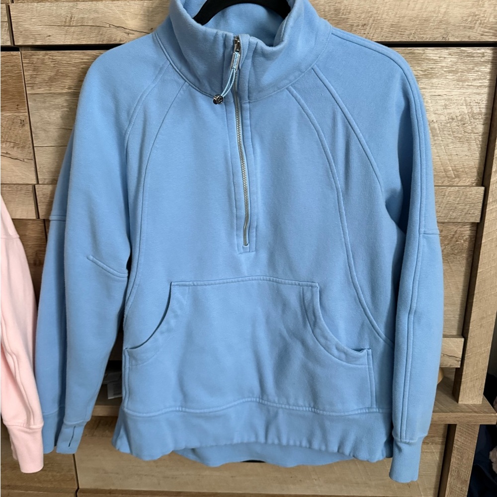 Lululemon scuba oversized half zip hoodie XS/S Sinatra Blue